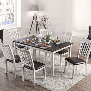 Raegan Espresso/White 7 Pc. Dining Table Set