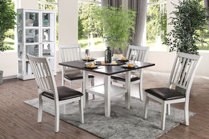 Rae Espresso/White 5 Pc. Dining Table Set