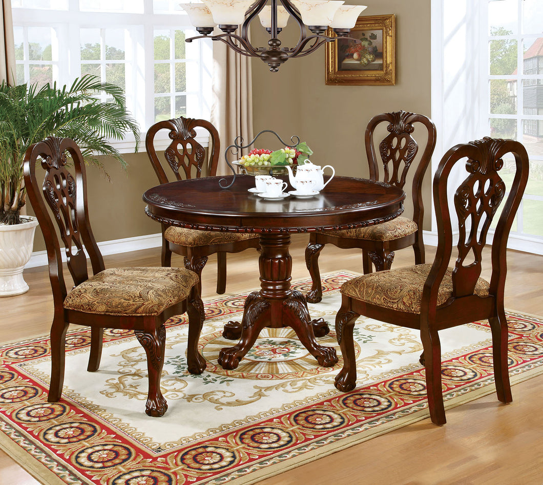 Elana Brown Cherry Round Dining Table
