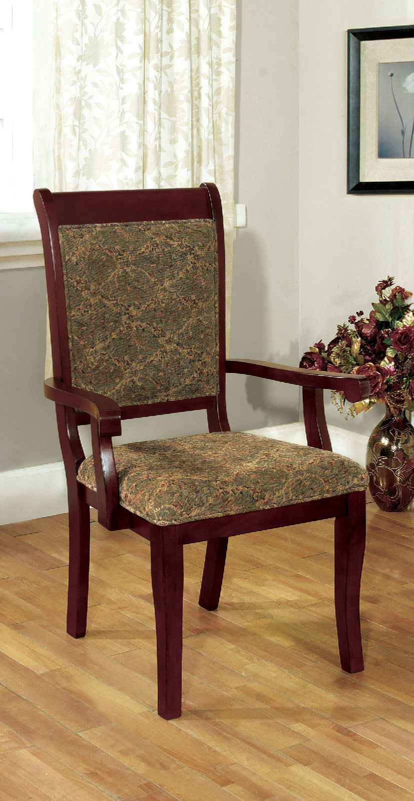 St. Nicholas I Antique Cherry Arm Chair (2/CTN)