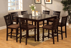 Eleanor Espresso 7 Pc. Sq. Counter Ht. Table Set