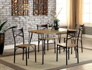 BANBURY Gray/Dark Bronze 5 Pc. 43" Dining Table Set, Gray