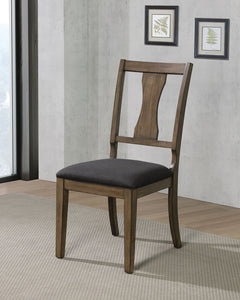 Benllech Light Oak/Dark Gray Side Chair (2/CTN)