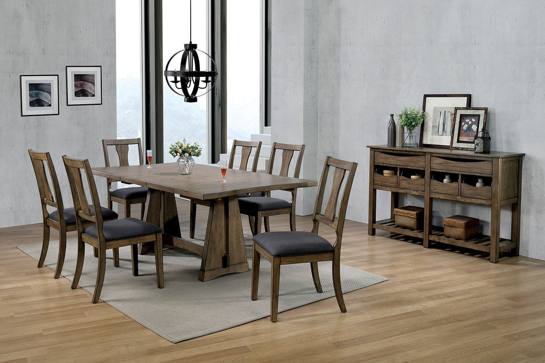 Benllech Brown Cherry 7 Pc. Dining Table Set