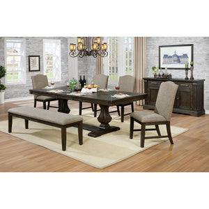 Faulk Espresso 6 Pc. Dining Table Set w/ Bench