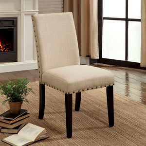 Kaitlin Light Walnut/Beige Side Chair (2/CTN)