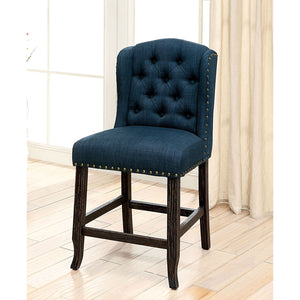 SANIA Antique Black Counter Ht. Wingback Chair (2/CTN)