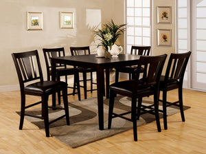 Bridgette II Espresso 7 Pc. Sq. Counter Ht. Table Set