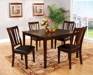 Bridgette I Espresso 5 Pc. Sq. Dining Table Set