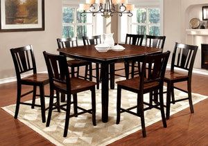 DOVER II Black/Cherry 6 Pc. Counter Ht. Dining Table Set w/ Bench
