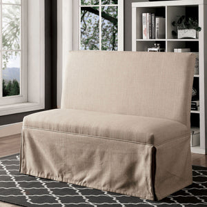 Kortrijk I Beige Love Seat Bench, Beige