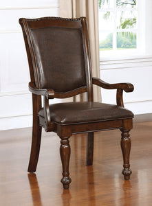 Alpena Brown Cherry/Espresso Arm Chair (2/CTN)