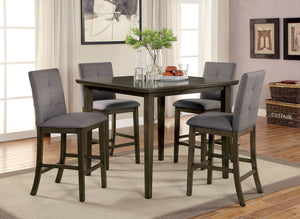 Charlene Gray 5 Pc. Counter Ht. Table Set, Gray