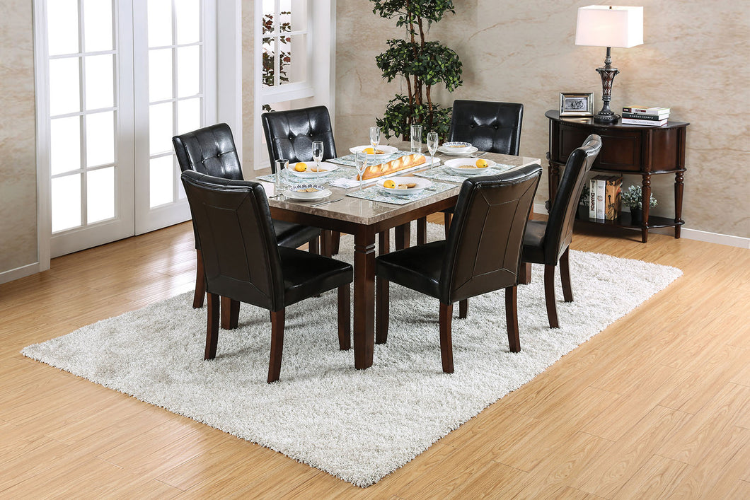 Marstone Brown Cherry/Black Dining Table