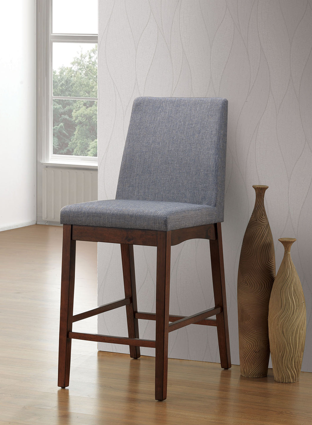 Marten Brown Cherry/Gray Counter Ht. Chair (2/CTN)