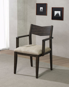 Meridian Dark Walnut Arm Chair (2/CTN)