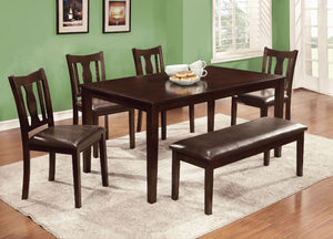 Northvale II Espresso 6 Pc. Dining Table Set w/ Bench