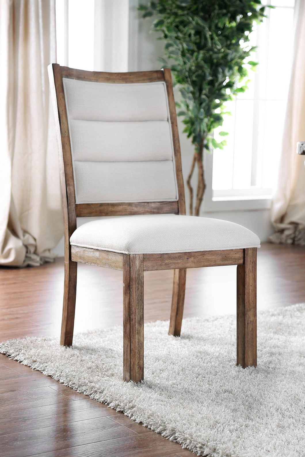 Mandy Oak/Ivory Side Chair (2/CTN)