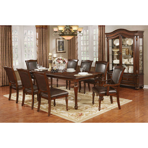 Sylvana Brown Cherry 9 Pc. Dining Table Set (2AC+6SC)