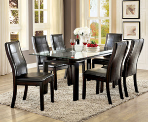 PHYLLIS Dark Walnut 7 Pc. Dining Table Set