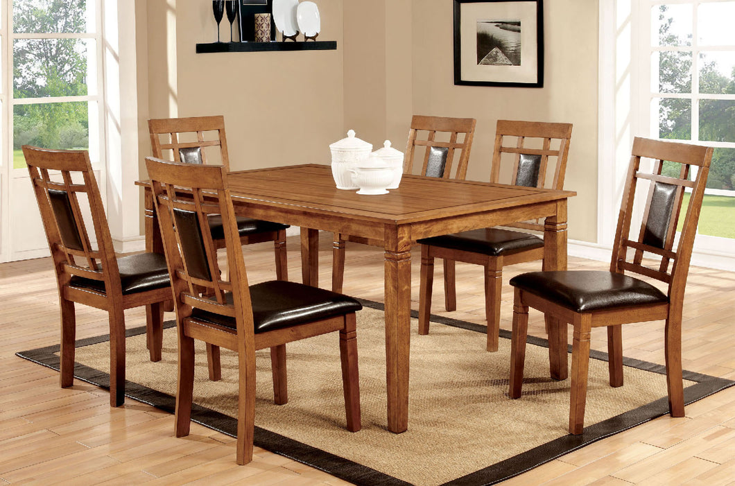 FREEMAN I Light Oak/Espresso Dining Table Set