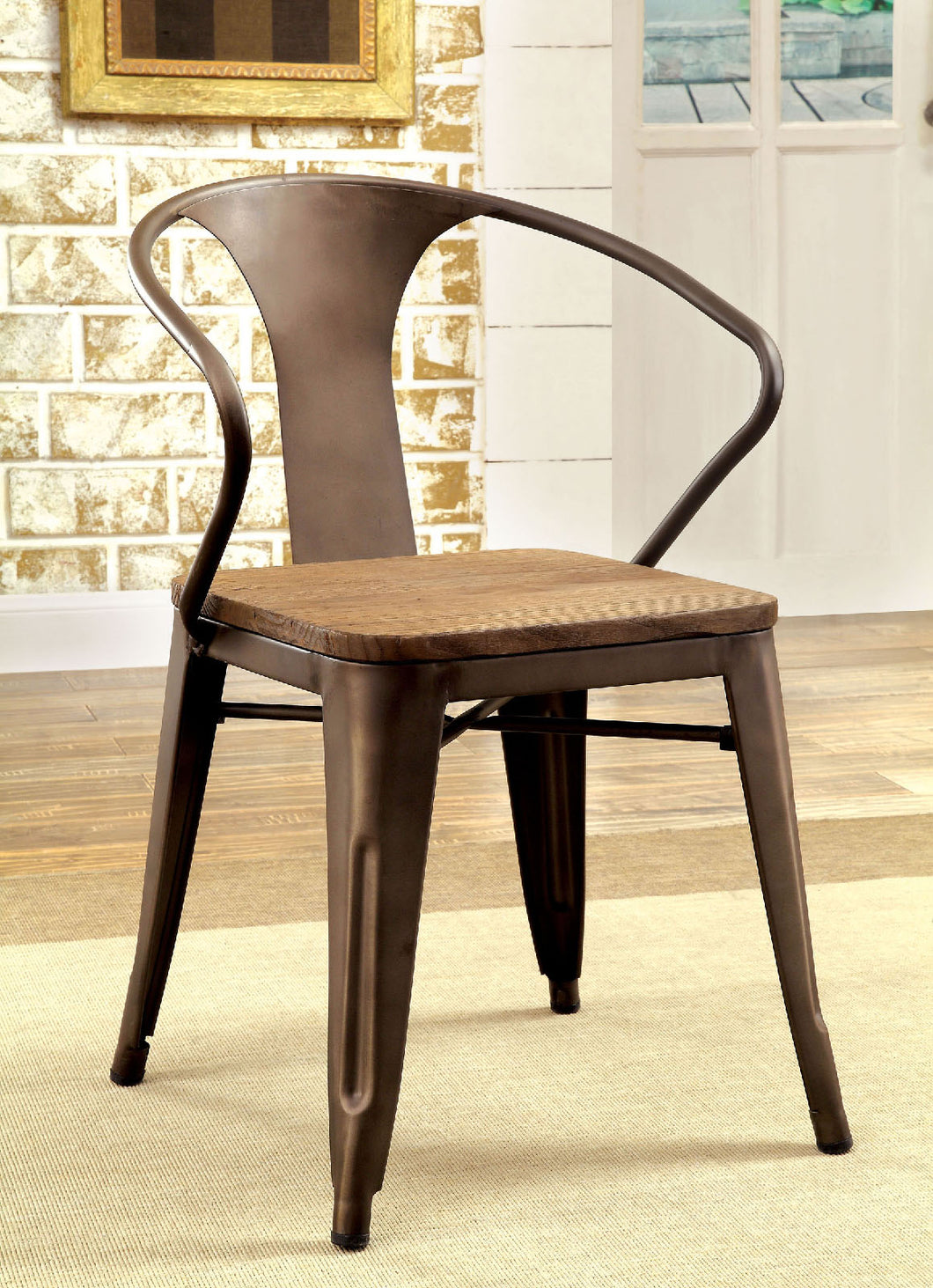 COOPER I Dark Bronze/Natural Side Chair (2/CTN)