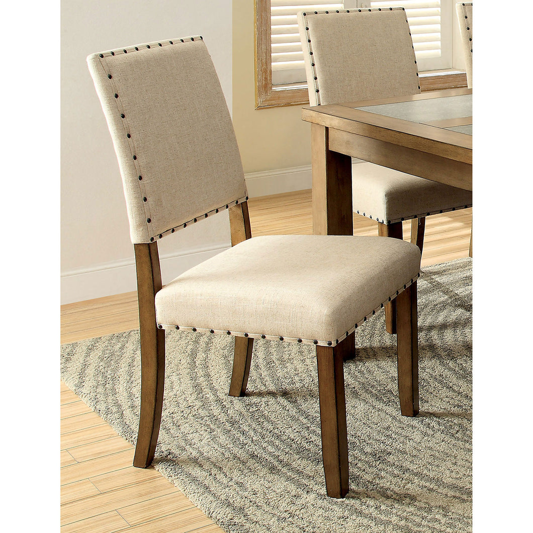 MELSTON I Natural Tone/Beige Side Chair w/ Ivory (2/CTN)