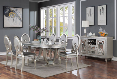 CATHALINA Oval Dining Table, Silver image