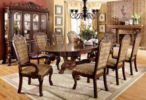 MEDIEVE Cherry 7 Pc. Dining Table Set (2AC+4SC)