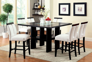 LUMINAR II Black/Beige 5 Pc.Counter Ht. Dining Table Set