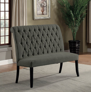 Mashall Gray Love Seat Bench, Gray