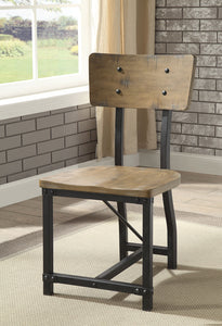 Kirstin Rustic Oak/Black Side Chair (2/CTN)