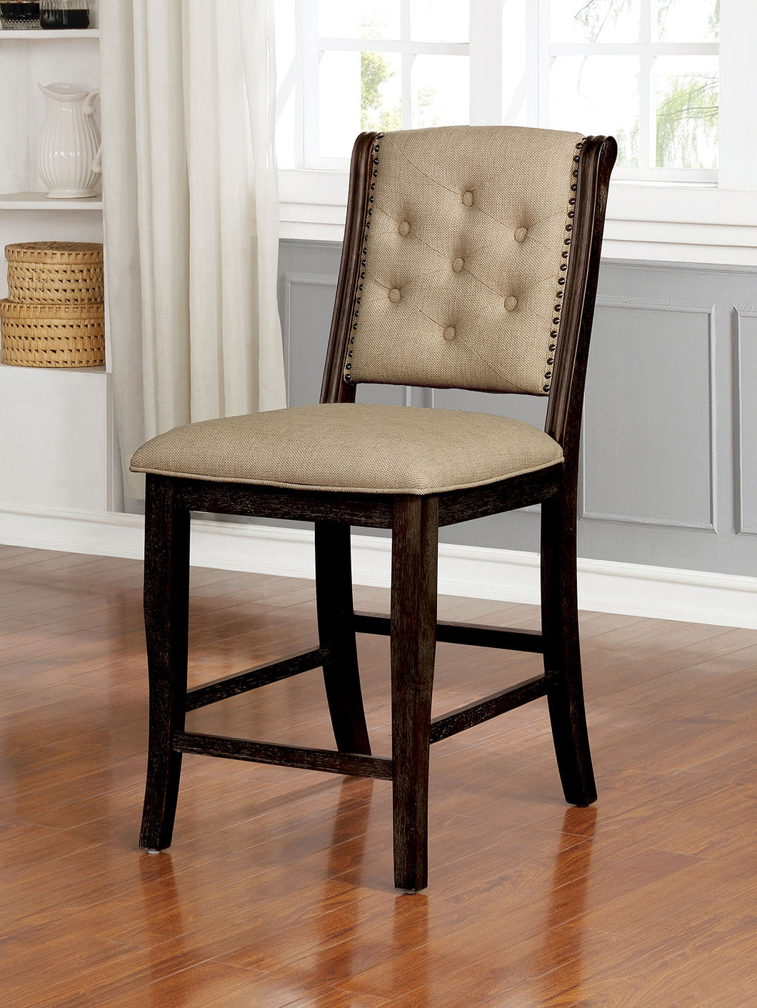 Patience Dark Walnut Counter Ht. Chair (2/CTN)