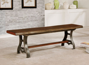 Leann Brown Cherry/Dark Gray Bench