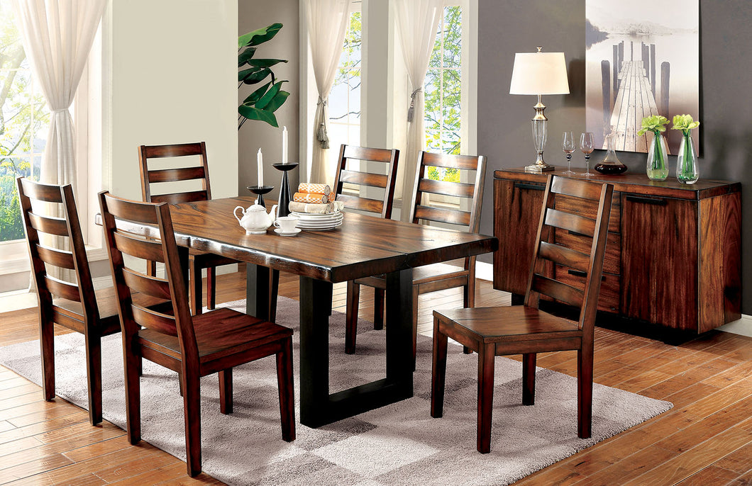 MADDISON Tobacco Oak/Black Dining Table