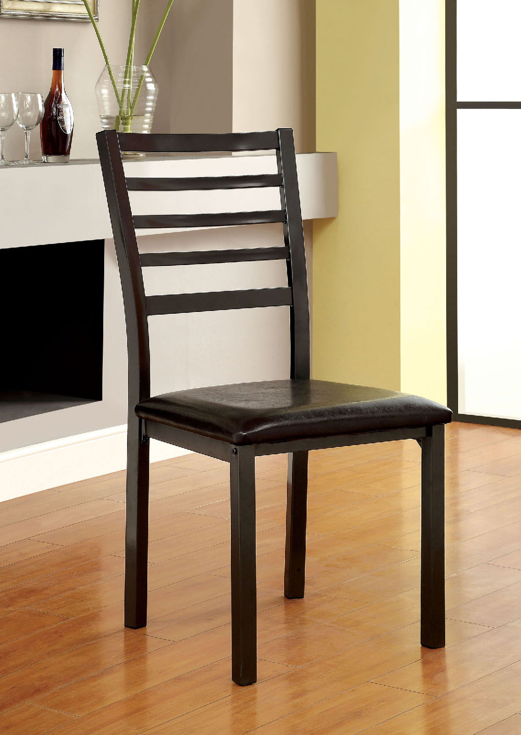 COLMAN Black Side Chair (2/CTN, K/D)