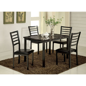 COLMAN Black 5 Pc. Dining Set (48"T+4SC)