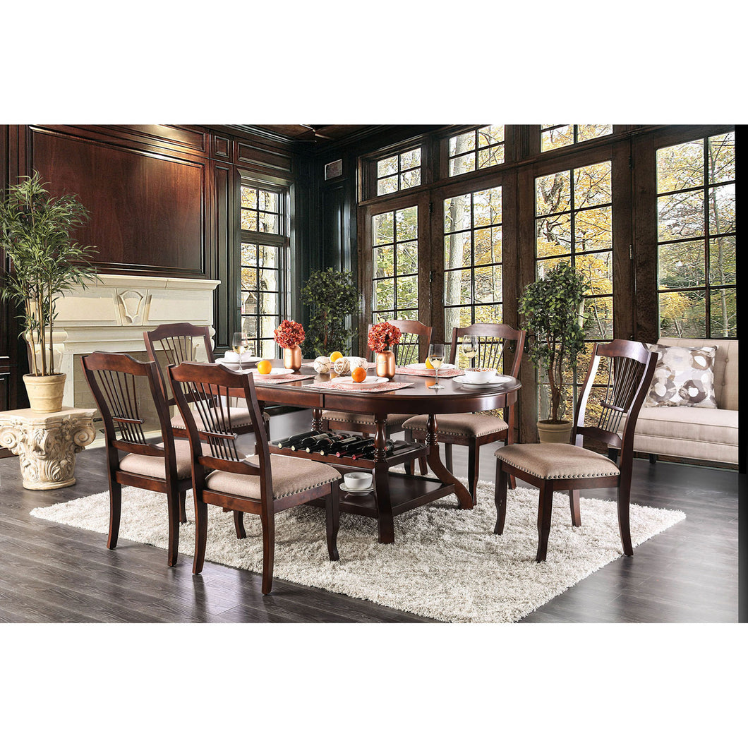 Jordyn Brown Cherry 7 Pc. Dining Table Set image