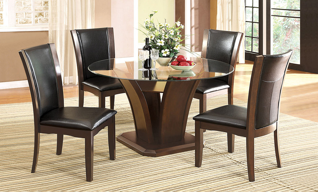 Manhattan I Brown Cherry Round Dining Table