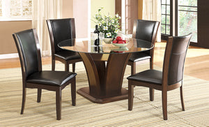 Brown Cherry 5 Pc. Round Dining Table Set