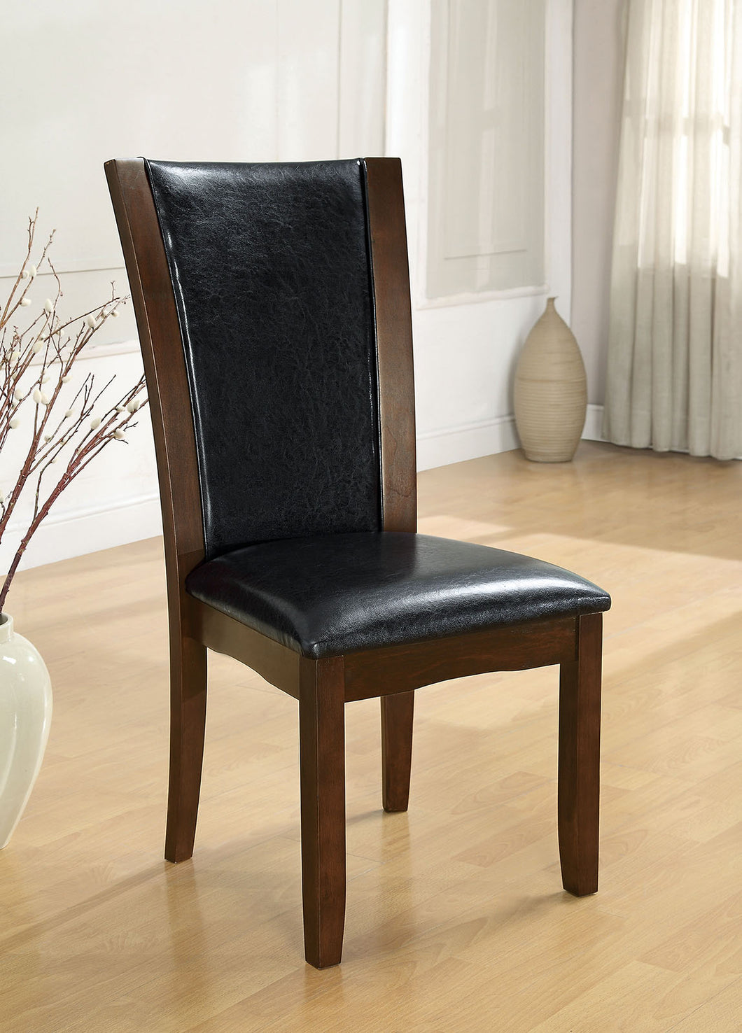 Manhattan I Dark Cherry/Brown Side Chair, Espresso (2/CTN)