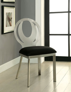 ORLA Silver/Black Side Chair (2/CTN)