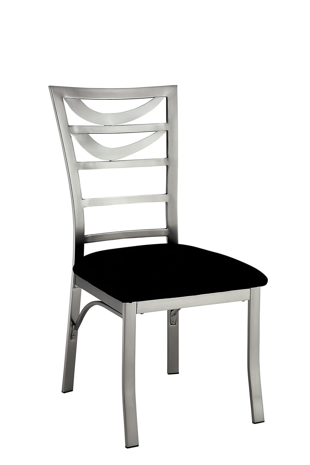 ROXO Silver/Black Side Chair (2/CTN)