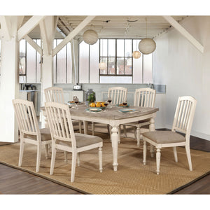 Summer Antique White/Gray 7 Pc. Dining Table Set