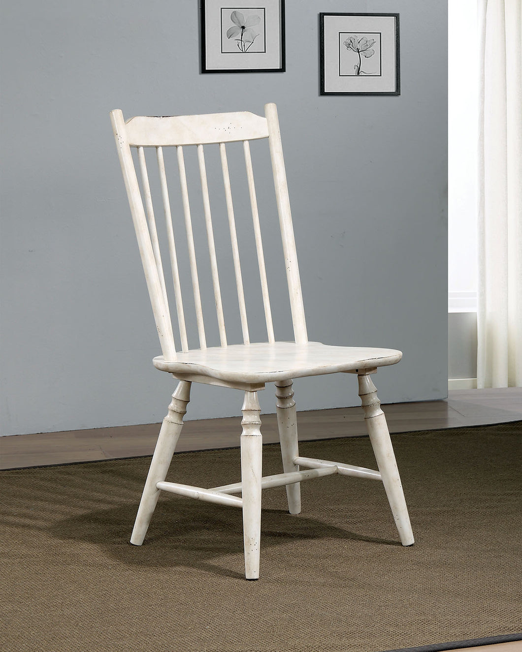 ANN LEE White Side Chair (2/CTN)