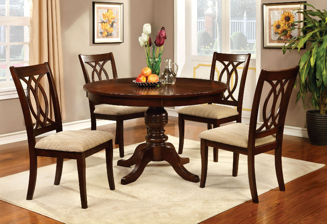 Carlisle Brown Cherry 5 Pc. Round Dining Table Set