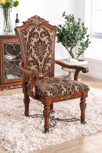 Lucie Brown Cherry Arm Chair (2/CTN)