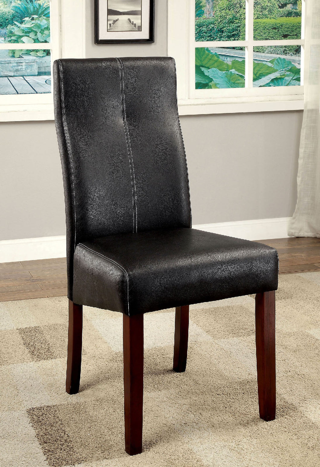 BONNEVILLE I Brown Cherry/Black Side Chair (2/CTN)