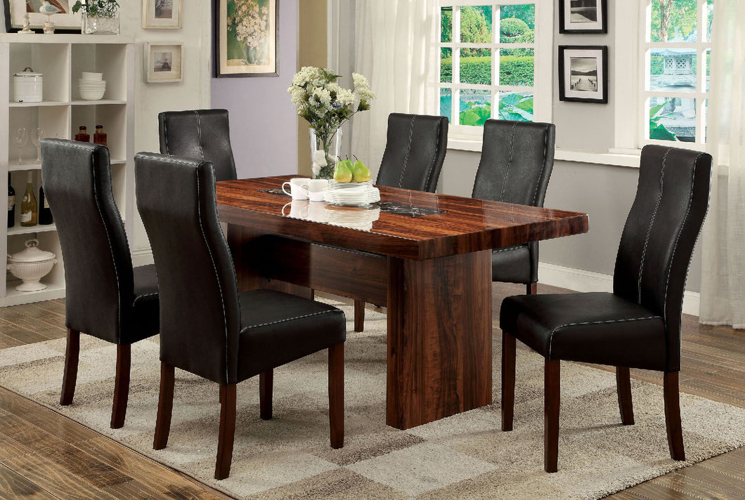 BONNEVILLE I Brown Cherry 7 Pc. Dining Table Set