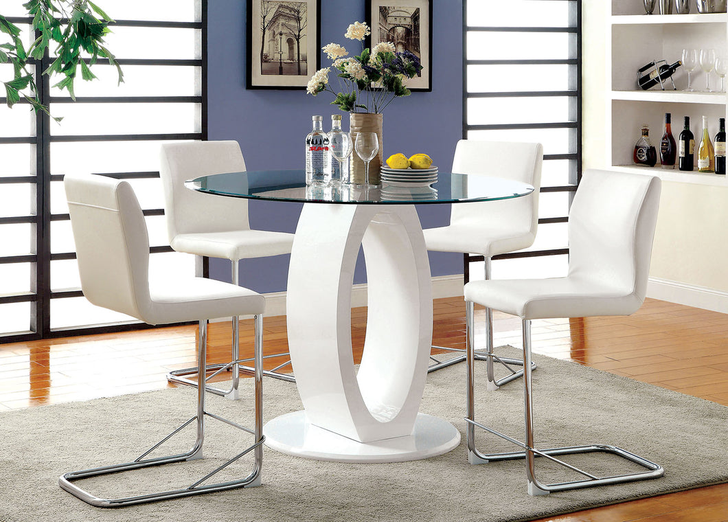 LODIA II White Counter Ht. Chair